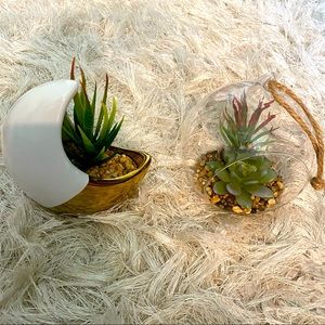 set of plastic plants home decor